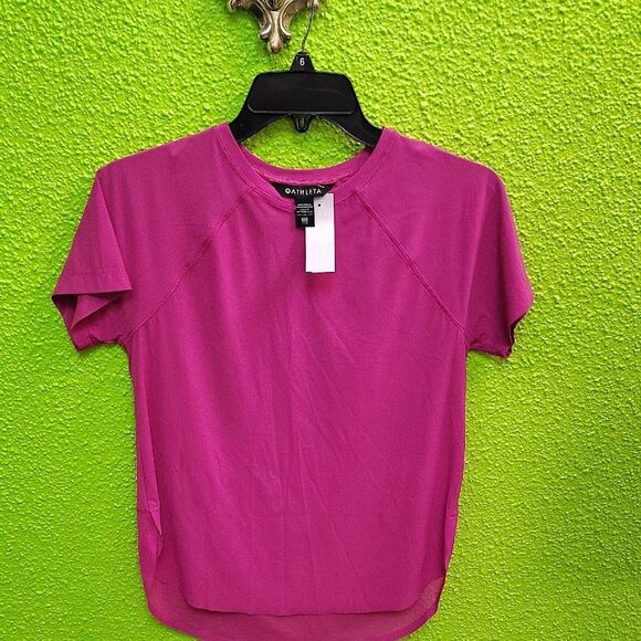 Athleta Pink Short Sleeve T-Shirt Classic Fit - Picture 1 of 3
